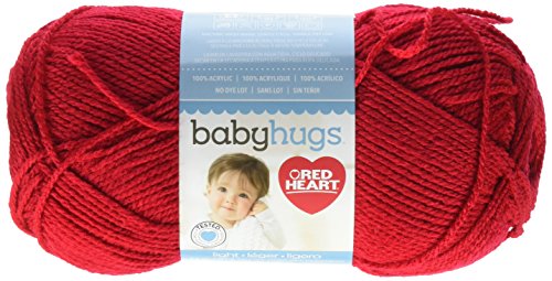Red heart  baby hugs light yarn, ladybug