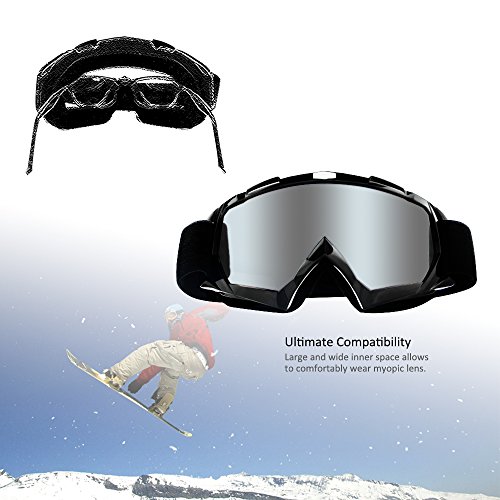 5 4+FQ+Motorcycle+Motocross+Dustproof+Skiing+Sliver