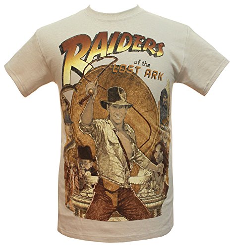 Mad Engine Indiana Jones Men's Raiders of The Lost Ark Distressed Poster T-Shirt (Small)