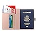 MoKo Passport Holder, PU leather Travel Case Cover for Passport, Rose Gold
