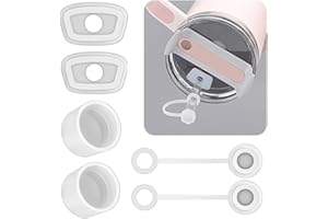 SOMAYO 6PCS Stanley Silicone Spill Leak Stopper Set for Stanley Cup 2.0 40oz/ 30oz,Tumbler Accessories,2 Straw Cover Cap, 2 Square Spill Stopper and 2 Round Leak Stopper(NOT Include Cup)