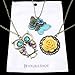 JEWELRIESHOP Vintage Retro Colorful Crystal Owl Pendant Long Chain Necklace with Antiqued Bronze Finish
