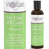 100% Natural Pain Relief Sports Balm, Fast Acting, Deep Penetrating, Long Lasting Sore Muscle & Joint Pain Management - 'No Pain! All Gain!' by Vi-Tae®