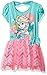 Disney Toddler Girls' Frozen Dress with Tulle Overlay, Blue, 2T