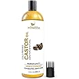 Organic Castor Oil for Hair Growth (6.7 fl oz) Aceite de Ricino, Caster oils Cold Pressed Hexane Free Pure, Organic Golden Huile de Ricin for Face, Eyelashes - Castro oil, Oleo de ricino (200 ml)