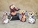 TIED RIBBONS Owl Family Shelf Sitters with Dangling Legs for Christmas Decorations| Resin, Pack of 4 | Owl Family Miniature for Office, Table, Desk| Owl Family Xmas Ceramic Ornament Gifts for Family