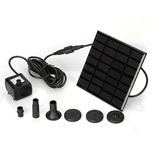 Bazaar Solar Panel Power Submersible Fountain Pond Water Pump