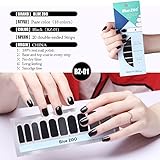 20 Tips/Sheet Pure Color Series Nail Polish Stickers Art Decorations Manicure DIY Nail Polish Strips Wraps for Wedding,Party,Shopping,Travelling 18 Colors (BZ-01)