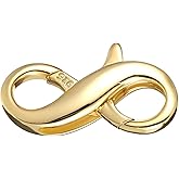 925 Sterling Silver Lobster Claw Clasps Gold Stainless Steel Necklace Extenders for Women Bracelet Clasps and Closures for Jewelry Making Necklace Connector Carabiner for DIY Jewelry Repair(Gold)