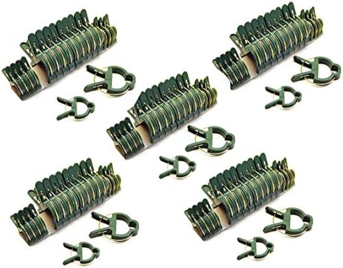 SONSMER 100 Pack Reusable Garden Plant Clips Vines Flower Clips (L+S size) for Greenhouse Gardening Supporting Stems,Vines,Stalks Flower Beds to Grow Upright