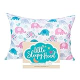 Little Sleepy Head Toddler Pillowcase - Elephants, 13x18 Inch