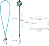 Vicloon Victorini Crystal Transparent Card Holder with Lanyard Light Blue view 2