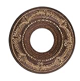 Livex Lighting 8204-64 Ceiling Medallion in Palacial Bronze with Gilded Accents