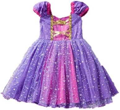 Amazon Taitas ラプンツェル ワンピース 子供 コスプレ ドレス なりきり キッズ 80 キッズコスチューム 服 ファッション小物