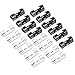 eBoot 20 Pieces Self Adhesive Cable Clips Cable Drop Wire Holder, Transparent and Black