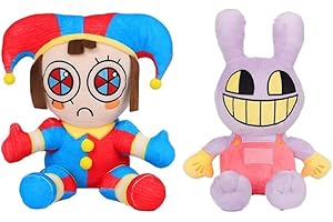 Vabao 2023 TV Series The Amazing Digital Circus Plush Toys, Pillow Plush, Soft Doll Toys, Stuffed Animals Toy Birthday for Kids (2 pcs)