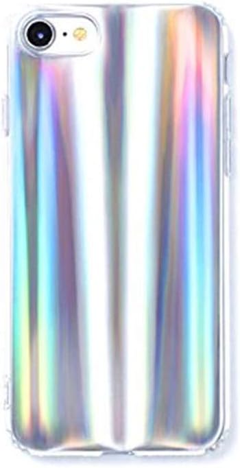 Wingcases Phone Case for iPhone 7/8/SE 2020 Case, Iridescent Holographic Fashion Glitter TPU Phone Fashion Chic Girl Case Cover for iPhone