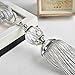 Crystal Beaded Curtain Tie Back 2pcs Tassel Tie Backs for Curtain Beautiful Curtain Holdback Rope(Silver)