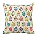 Colorful Pastel Easter Eggs Cute Pattern Pillow Case