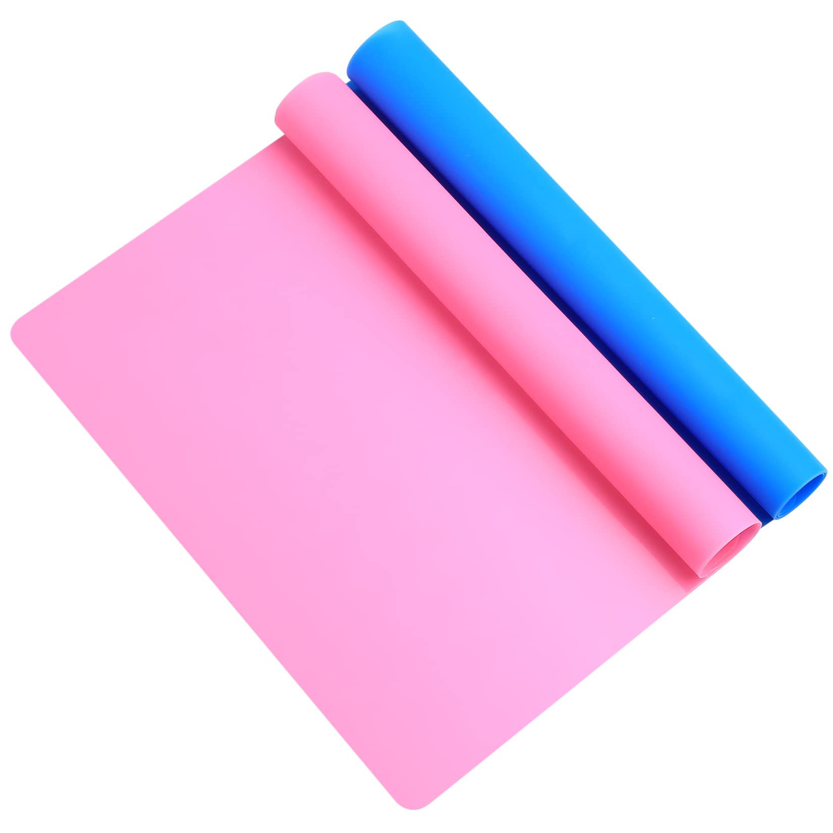 2 PcsSilicone Mats for Worktops, Non Slip Silicone Placemats for Crafts, Reusable Silicone Baking Mats Sheets, Table Placemats for DIY Crafts Jewelry Casting Countertop Protector(30x40 cm)