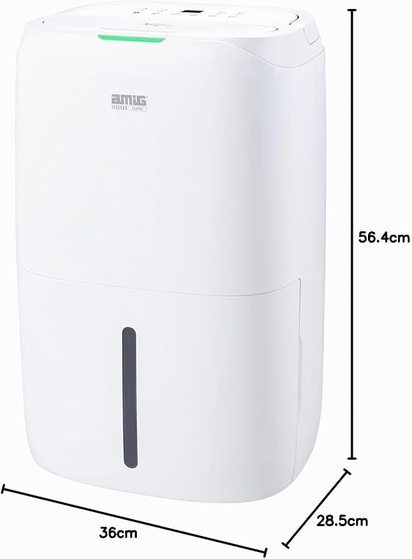 – Deshumidificador MIST - Capacidad 20L/día - Depósito extraíble 5,5L - Control de Humedad y Temporizador - 36 x 28 x 56 cm - 270W - Cobertura 160m3/h - Silencioso 42 dB - Secado de Ropa