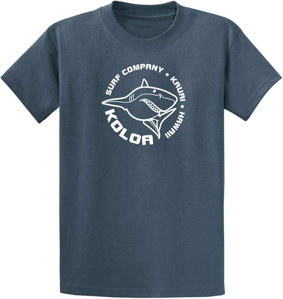 Koloa Shark Circle Logo Cotton T-Shirts in Regular, Big and Tall Sizes