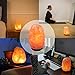 Feiuruhf Himalayan Salt Rock Lamp Hand Carved Organic Crystal Salt Night Light with Genuine Neem Wood Base, Bulb and Dimmable Switch for Home Office Hotel Steam Room (Large)