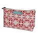 Clinique by Satchel & Sage Pink Print Cosmetic Makeup Travel Bag