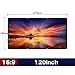 LOVAC 120 inch Projector Screen 16:9 HD, Full Down Rear & Front Projection Screen for Indoor and Outdoor Home Theater, Foldable Portable Anti-Crease Movie Match Party Projector Equipment
