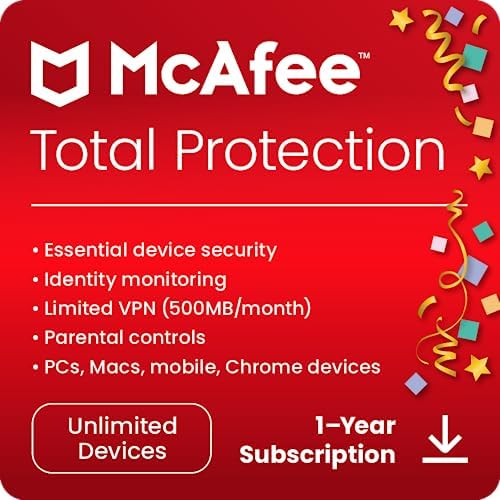 McAfee Total Protection 2024 Ready Unlimited Devices Cybersecurity