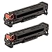 HI-VISION HI-YIELDS Compatible Toner Cartridge Replacement for Hewlett-Packard (HP) 128A CE320A (2 Black, 2-Pack)