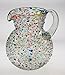 Mexican Glass Margarita or Juice Pitcher, Pebble or Bumby Confetti, Bola or Bowl Shape Design