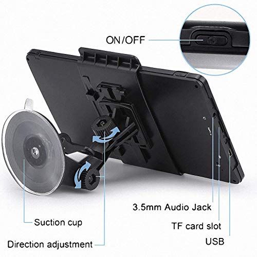 7.1 Inch GPS Navigator, 2019 Updated Lifetime Navigation Stereo System Touch Screen with Large 8GB Memory Multi Language Maps Spoken for Car Vehicle Truck Taxi ... - Thumbnail 2