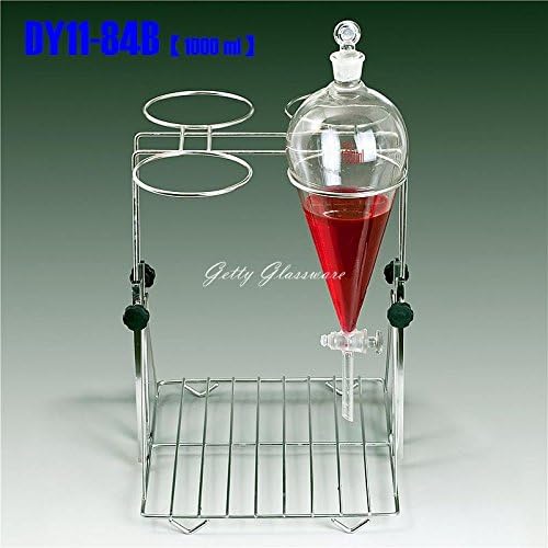 Liftable Stainless Steel Separarory funnel stand support & steel clamp for 1000ml dropping funnel W 4 holes
