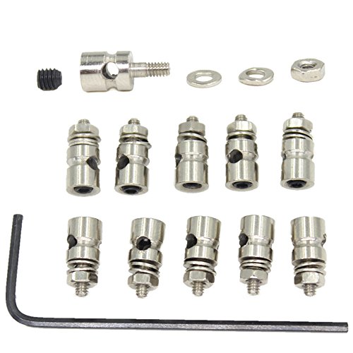Hobbypark 25pcs Adjustable Pushrod Connector Linkage Stoppers D1.3mm RC Airplane Plane Parts