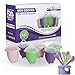 Hag & MaTH Egg Cooker for Microwave, Boiled Egg Cooker and Omelet Maker Without the Shell in 1 Minute- the Ultimate Kitchen Gadget - Set of 6 Non-Stick Silicone Egg Poacher Cups and Lids + Bonus Items