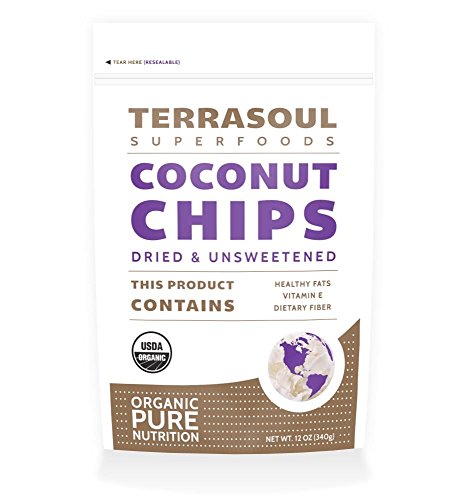 Terrasoul Superfoods Raw Coconut Chips (Organic), 12 Ounces