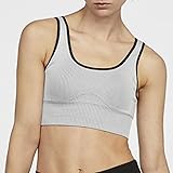 xuxuou Women's Sports Bra, Wirefree Seamless Mid-Term