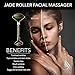 Jade Roller for Face | Beauty Roller to Improve the Appearance of Your Skin, Provide Relaxation, Massage Your Face & Enhance Your Skin Care Routine | Real 100% Natural Jade Stone Kit for Face & Neckthumb 1