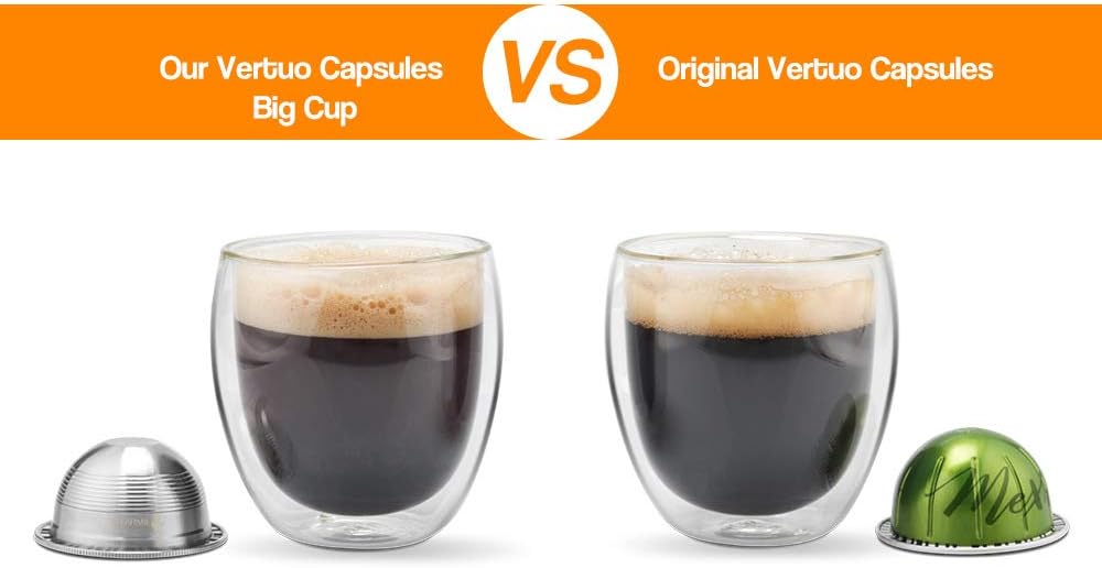 Small Appliance Parts Accessories Decdeal Stainless Steel Reusable Capsules Refillable Pods Espresso Nespresso Compatible With Nespresso Vertuoline Gca1 And Delonghi Env150 Coffee Machine 70ml Coffee Espresso Machine Parts Accessories