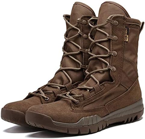 ALHM Men's Spring High-top Shoes Military Boots Light and Comfortable Hiking Shoes Special Forces Tactical Boots