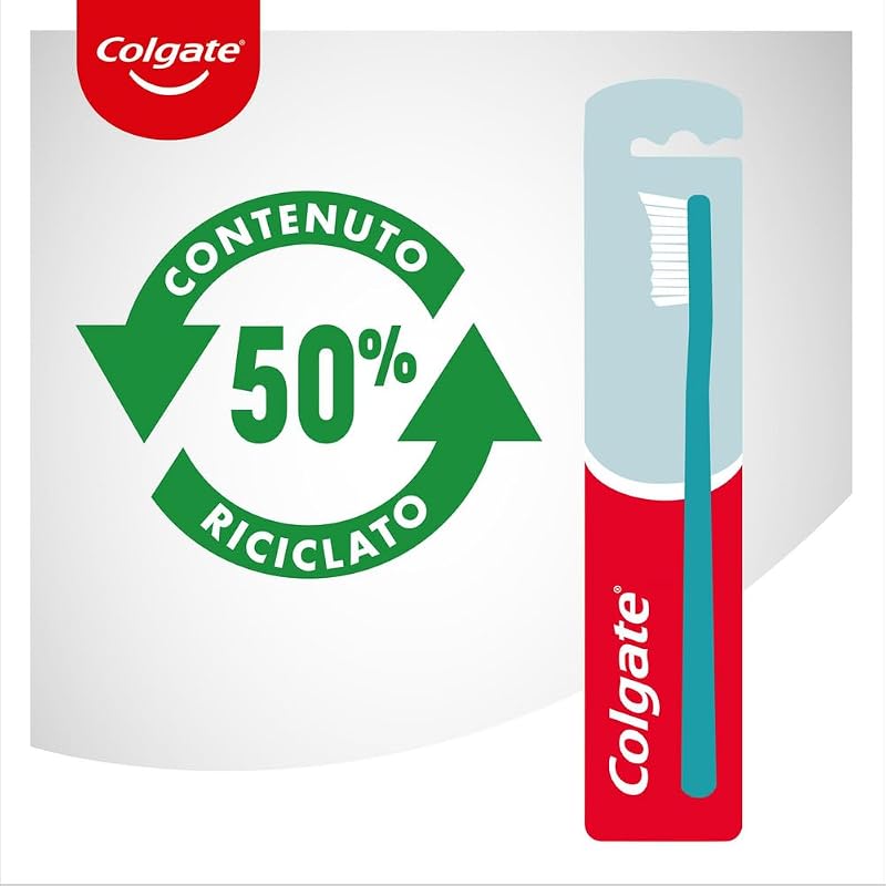 Spazzolino Extraclean, Setole Allungate Medie Confezione da 4 Pezzi I Pulizia profonda e completa della bocca I Combatte i batteri e l'alito cattivo