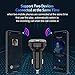 Bluetooth FM Transmitter for Car, Clydek V5.0 Bluetooth Car Adapter Wireless Radio Adapter with Hands-Free Call, Dual USB & QC3.0 Fast Charge, MP3 Music Player Support USB Drive & TF Card