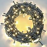 Super-Long 134FT 360 LED Green Wire Christmas