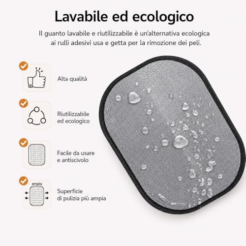 ZenithyrEn 2 x Cat and Dog Hair Gloves with Electrostatic Effect, Washable and Reusable, for Clothes, Sofas, Blankets, Beds and Fabrics