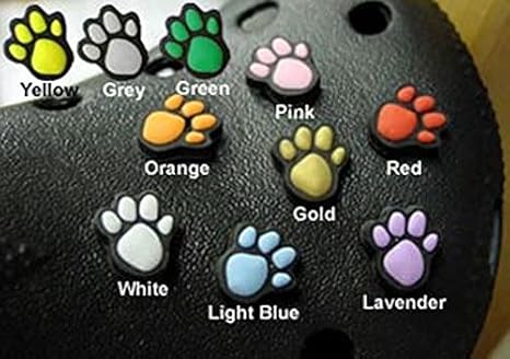 crocs with paw prints