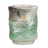 Kutani Yaki(ware) Japanese Yunomi Tea Cup Rabbit