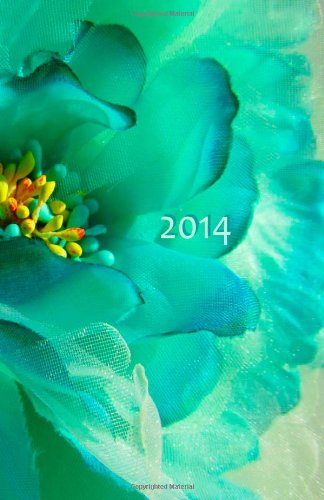 CALENDAR 2014 (USA) - FLOWER POWER: half letter, 1 week on 2 pages