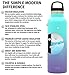 Simple Modern Insulated Water Bottle with Handle Lid Reusable Ascent Narrow Mouth Stainless Steel Thermos Flask, 20oz Handle Lid, Ombre: Tropical Seas