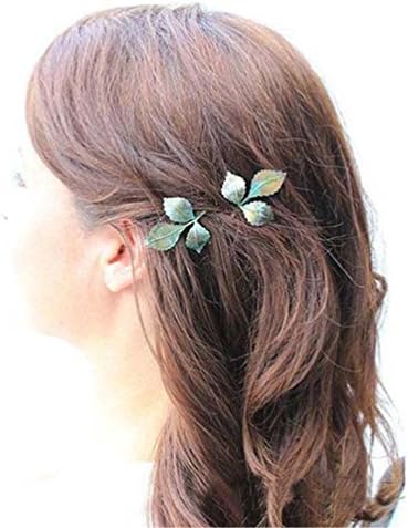 Deepon Antique Style Accessories Olive Leaves Leaf Barrette Alloy Hairpin Hair Cip Nature Bridal 2 Pcs (Bronze ( 2 Leafs ))